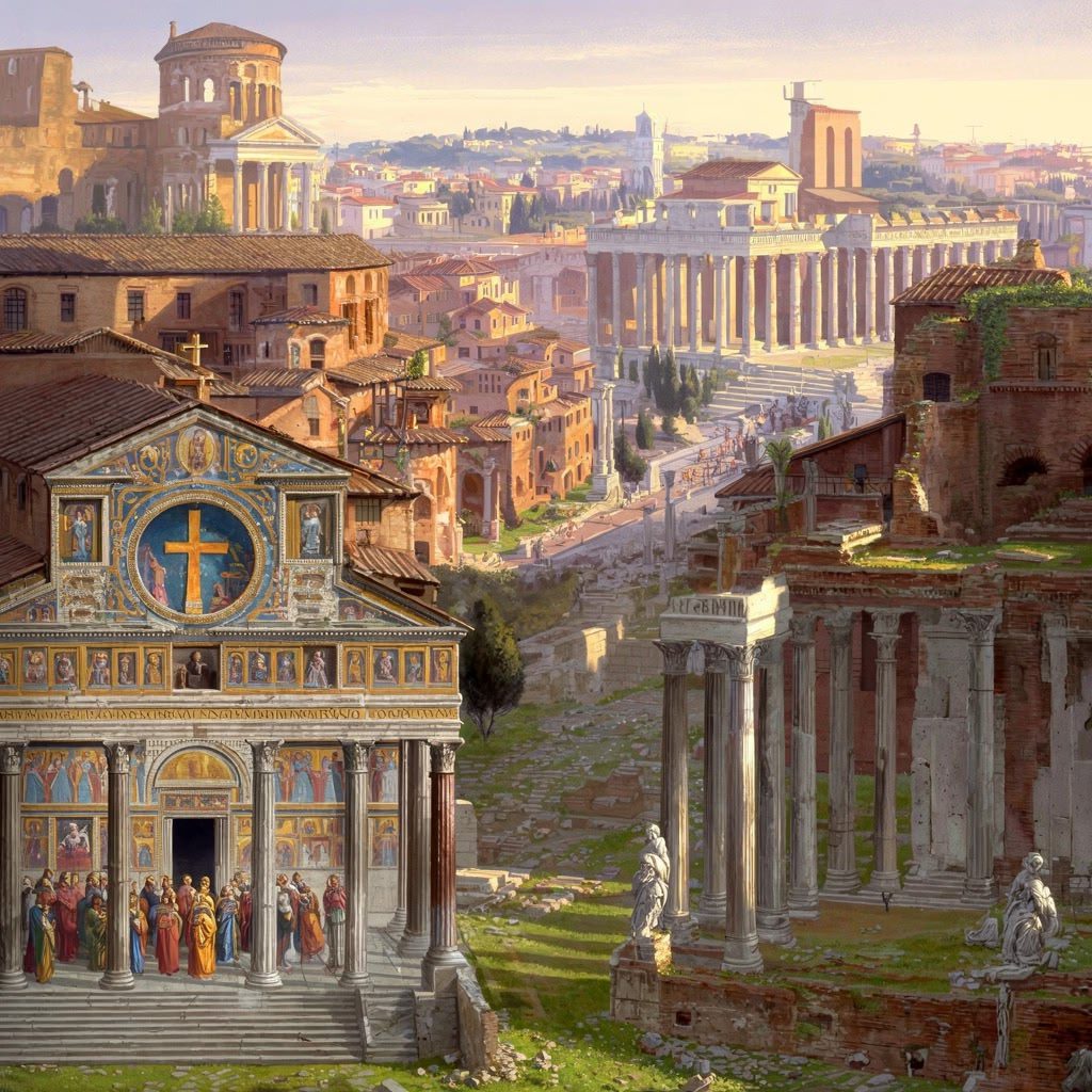 From Paganism to Christianity: The Transformation of Religious Spaces in Rome From Paganism to Christianity: The Transformation of Religious Spaces in Rome