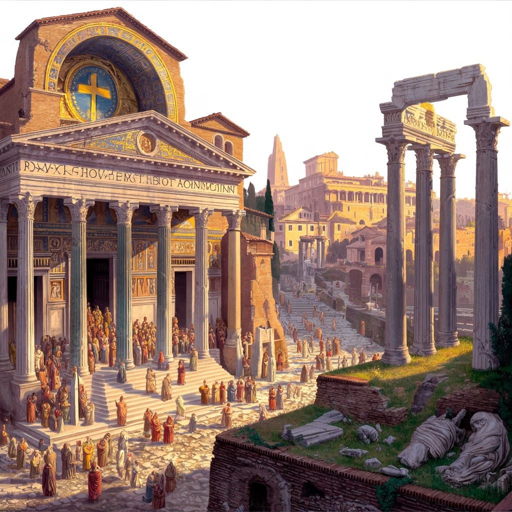 From Paganism to Christianity: The Transformation of Religious Spaces in Rome From Paganism to Christianity: The Transformation of Religious Spaces in Rome