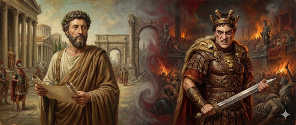 Aurelius vs. Commodus: Contrasting Father and Son Emperors
